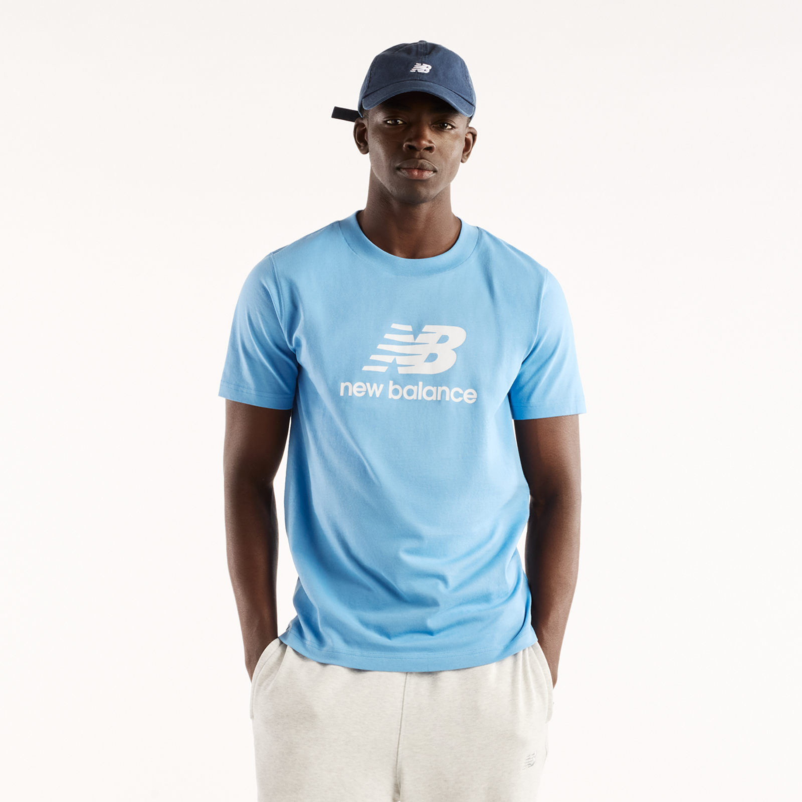 New Balance Sport Essentials Stacked Logo T-Shirt in