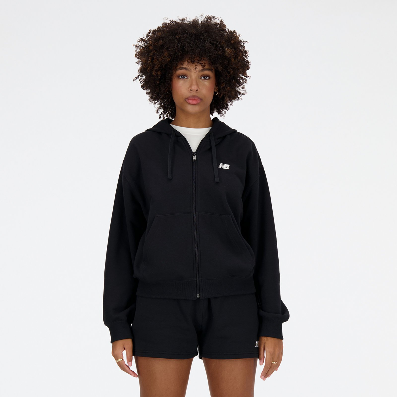 New Balance W New Balance French Terry Full Zip Hoodie in