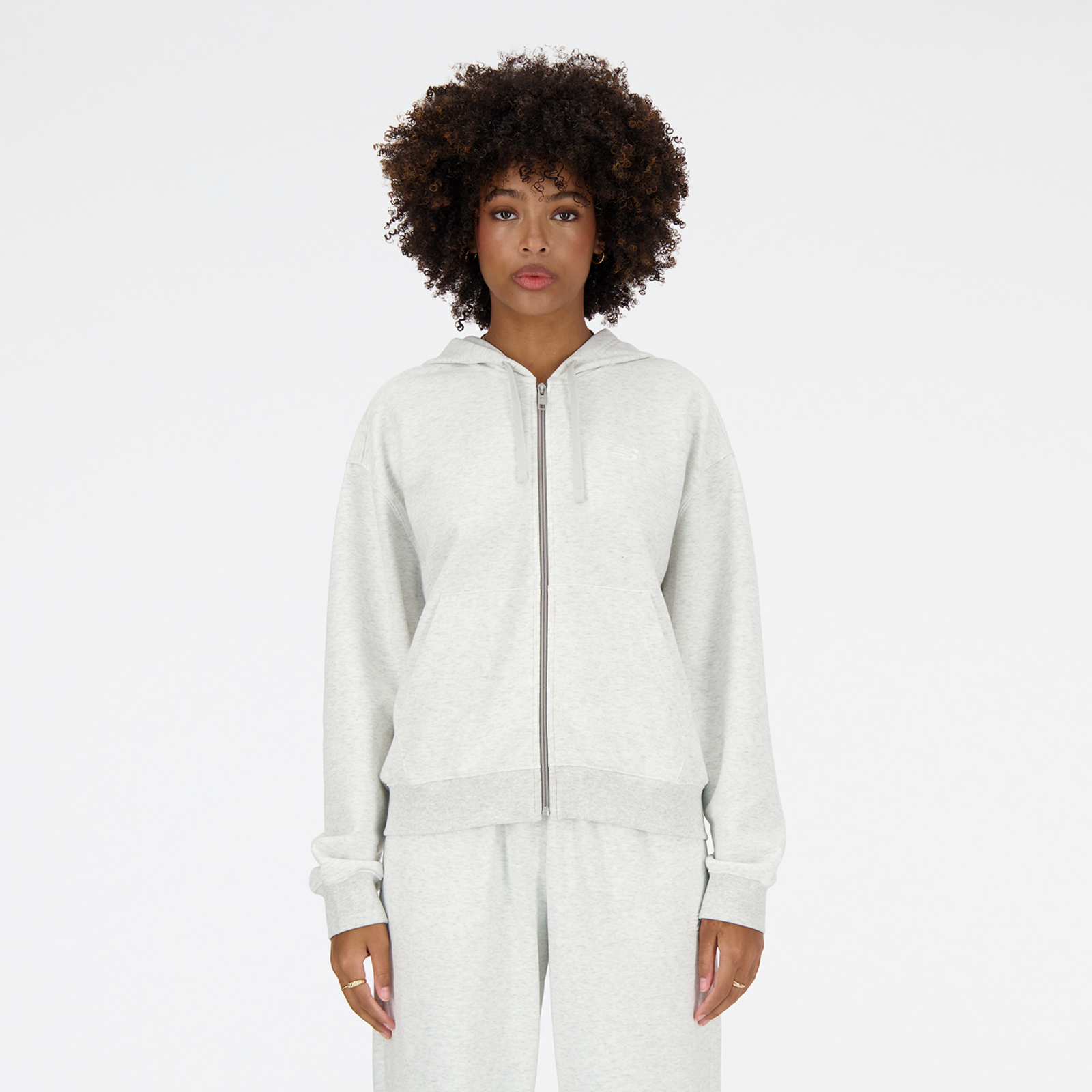 New Balance W New Balance French Terry Full Zip Hoodie in