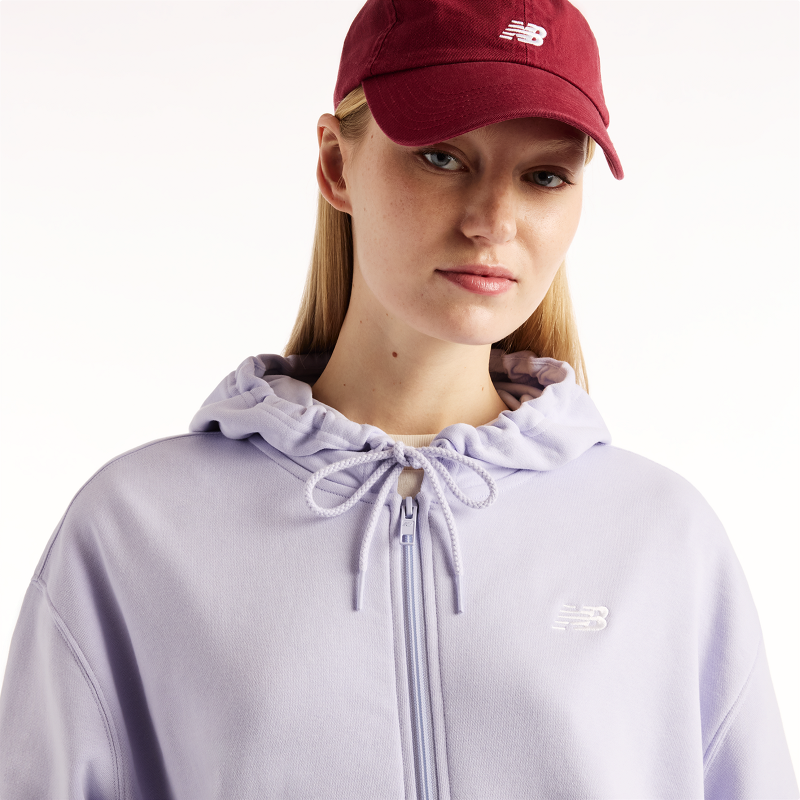 New Balance W New Balance French Terry Full Zip Hoodie in