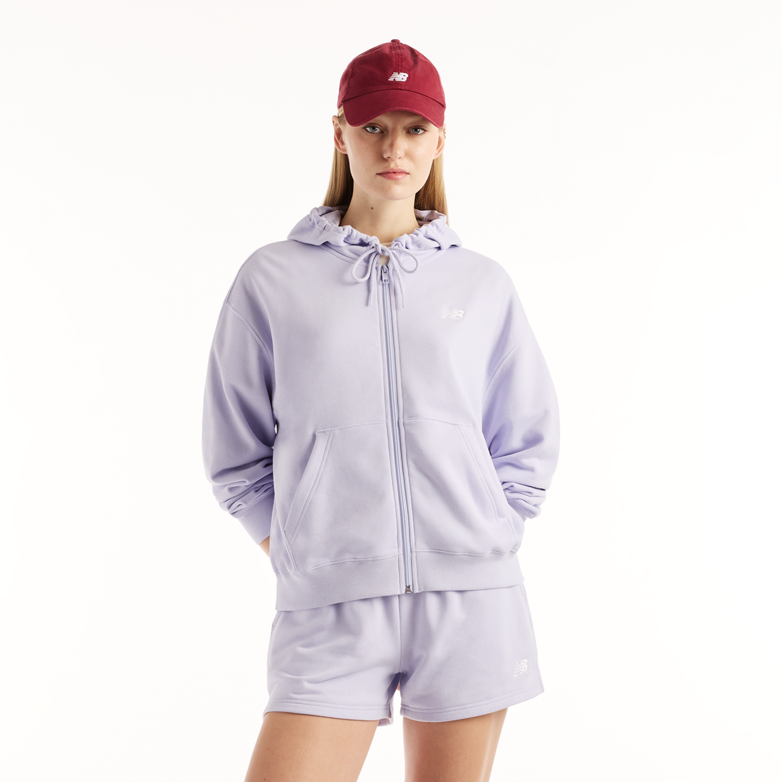 New Balance W New Balance French Terry Full Zip Hoodie in