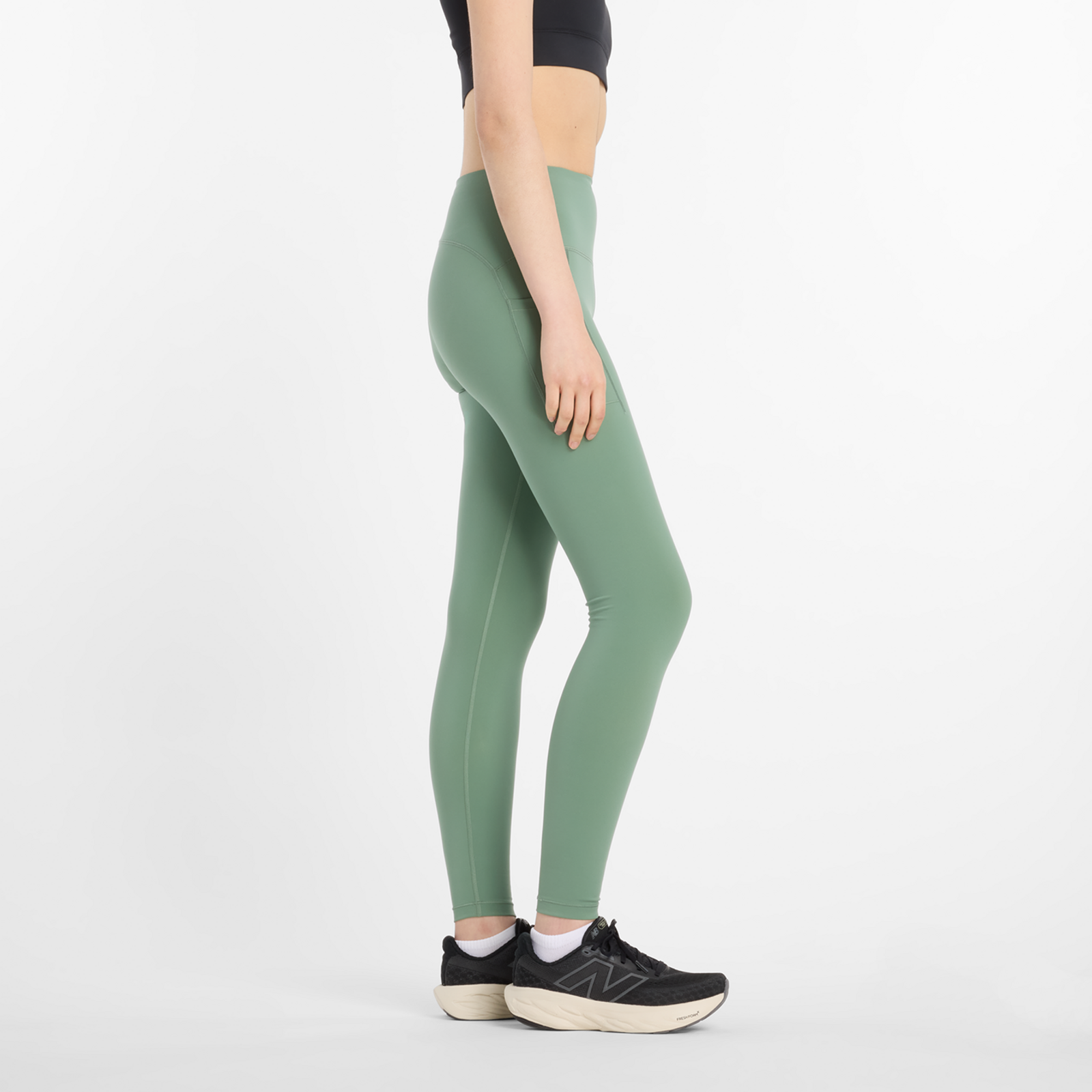 New Balance W NB Sleek Pocket High Rise Legging 27" in