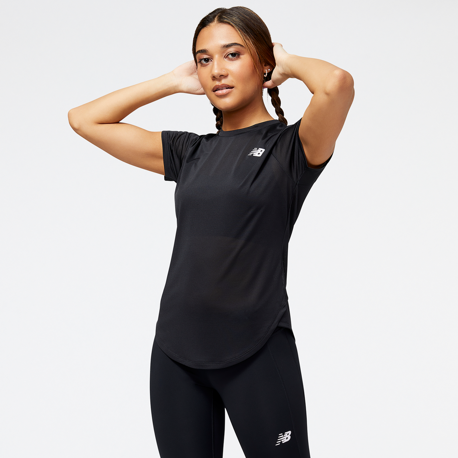 New Balance W Accelerate Short Sleeve Top in