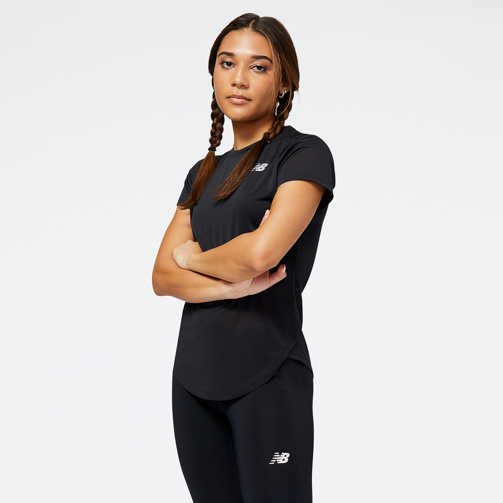New Balance W Accelerate Short Sleeve Top in