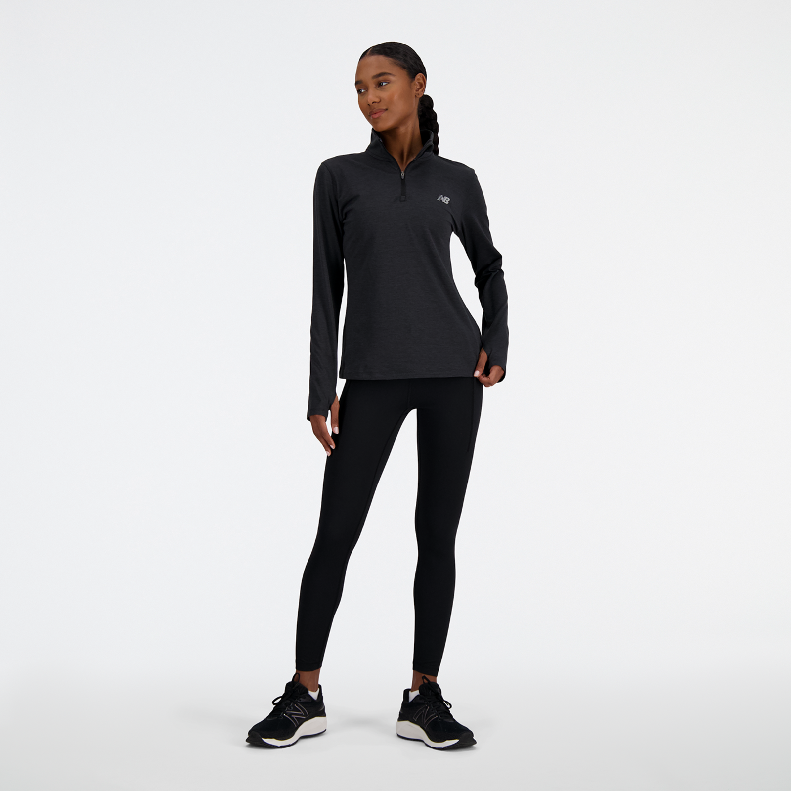 New Balance W Sport Essentials Space Dye Quarter Zip in