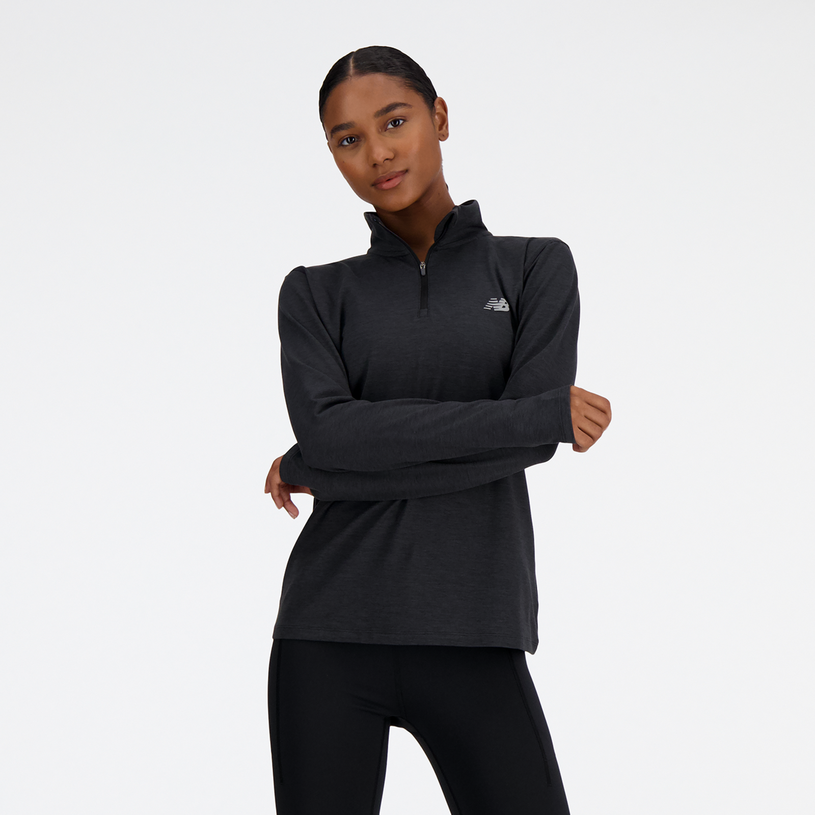 New Balance W Sport Essentials Space Dye Quarter Zip in