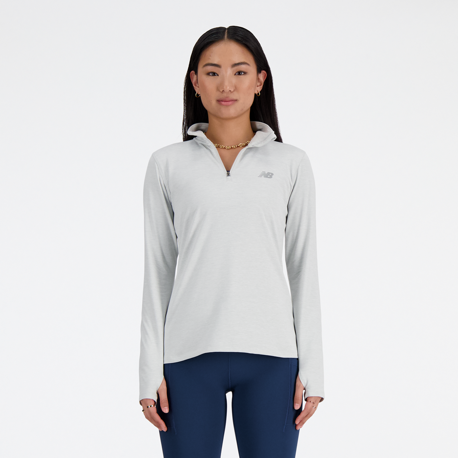 New Balance W Sport Essentials Space Dye Quarter Zip in