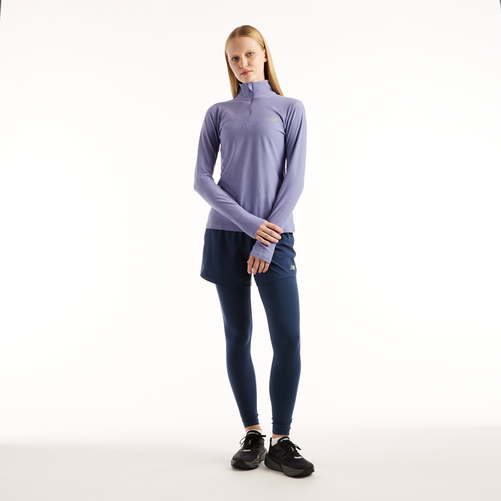 New Balance W Sport Essentials Space Dye Quarter Zip in