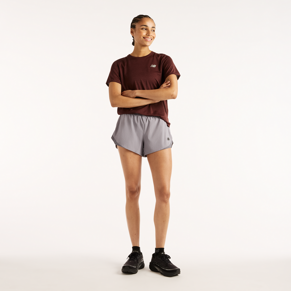 New Balance W NB Athletics Short Sleeve in ROT