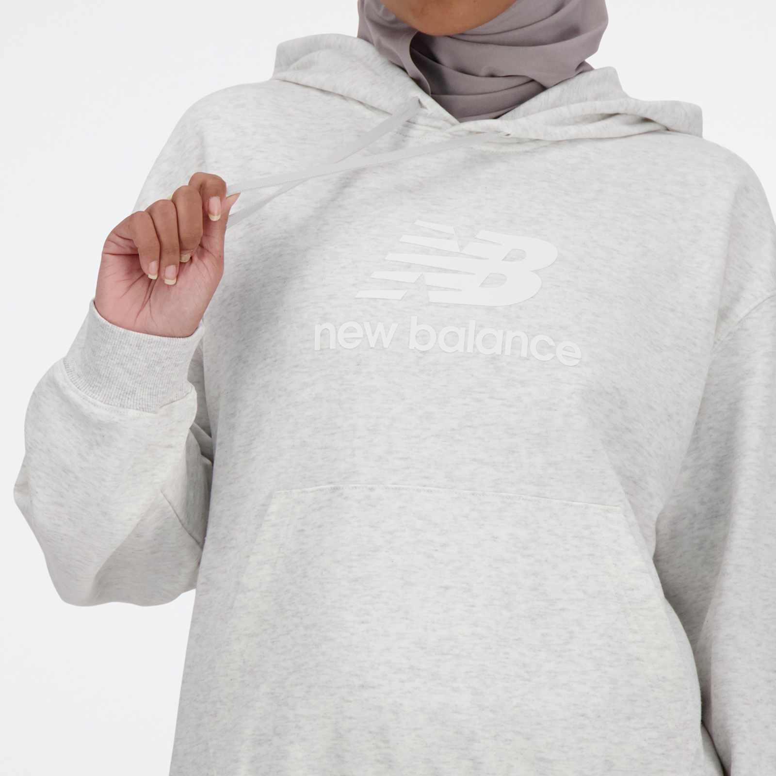 New Balance W Sport Essentials French Terry Stacked Logo Hoodie in