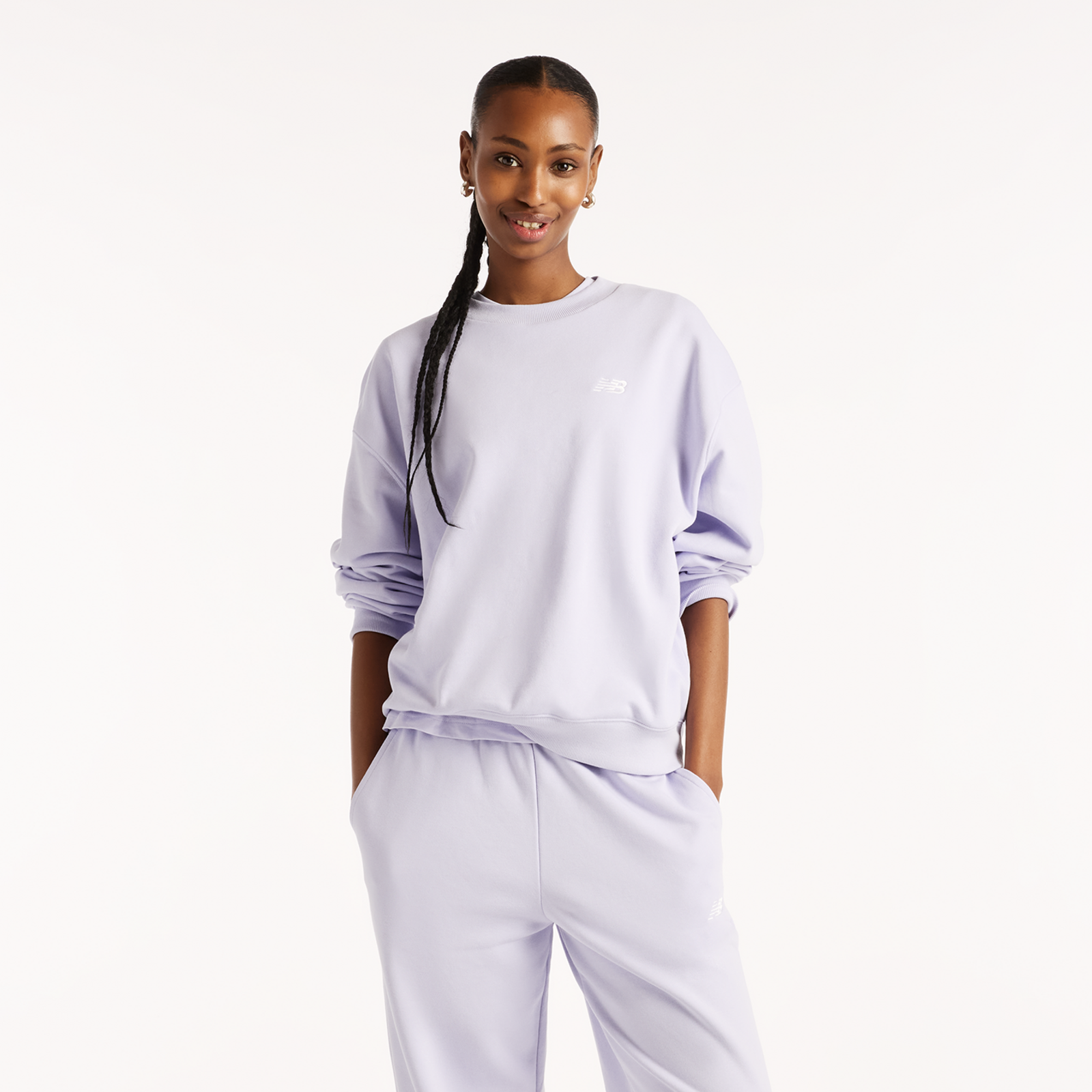 New Balance W Sport Essentials French Terry Small Logo Crew in