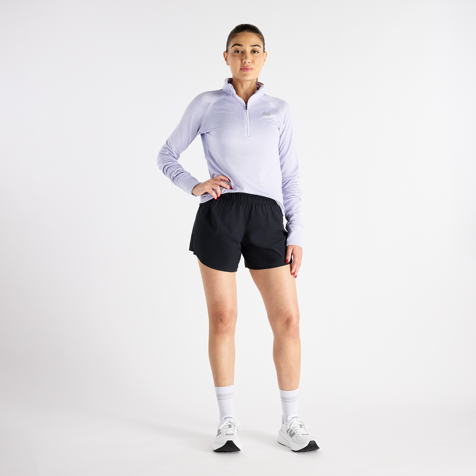 New Balance W Athletics Heat Grid Half Zip in VIOLETT