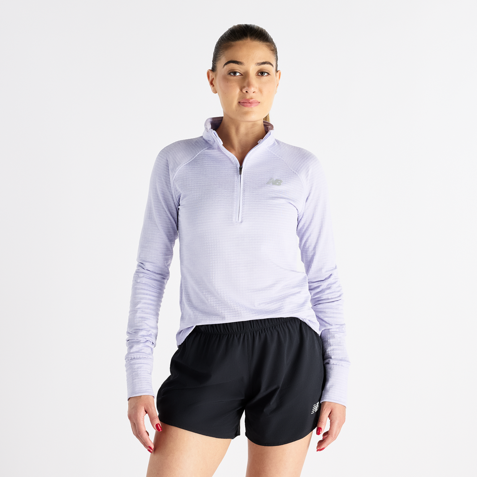 New Balance W Athletics Heat Grid Half Zip in VIOLETT
