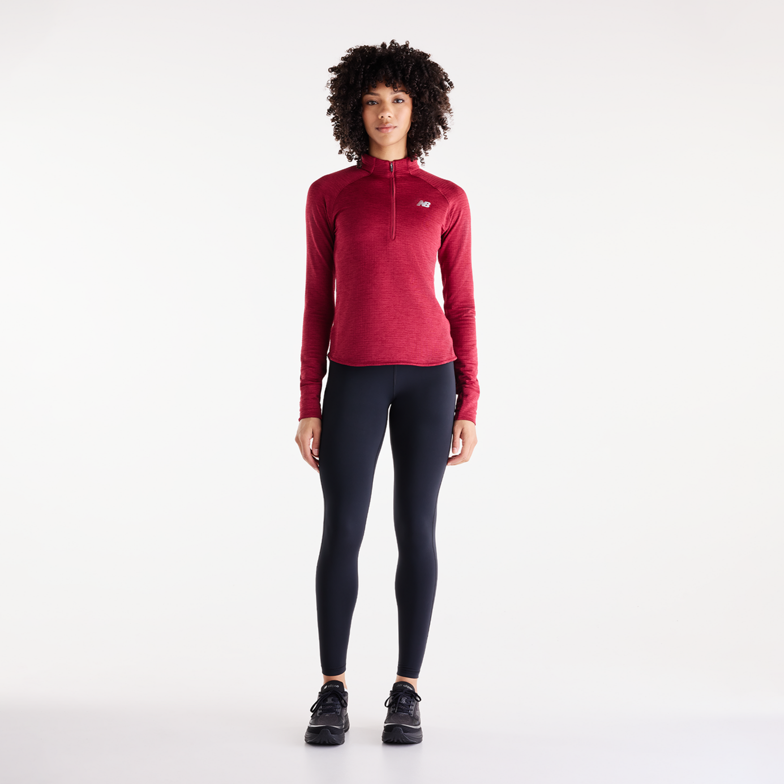 New Balance W Athletics Heat Grid Half Zip in ROT