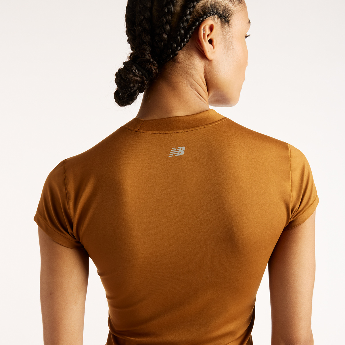 New Balance W NB Define Fitted T-Shirt in BRAUN