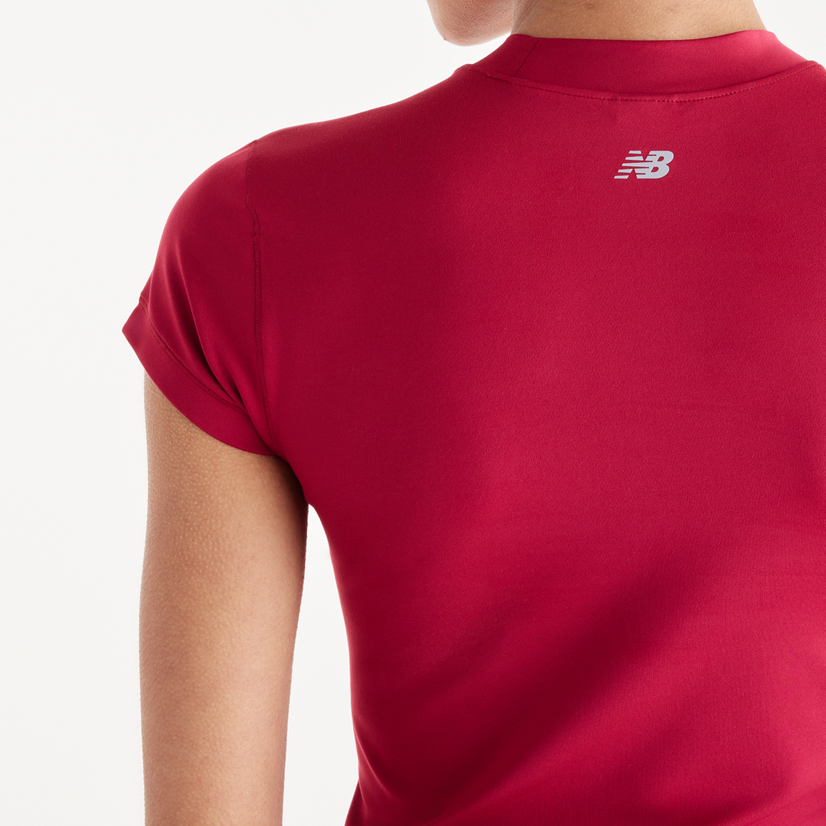 New Balance W NB Define Fitted T-Shirt in ROT