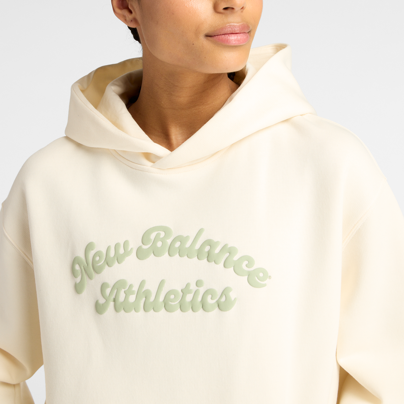 New Balance W Linear Heritage Fleece Long Hoodie in