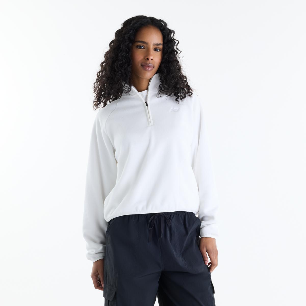 New Balance W Polar Fleece Half Zip in WEISS