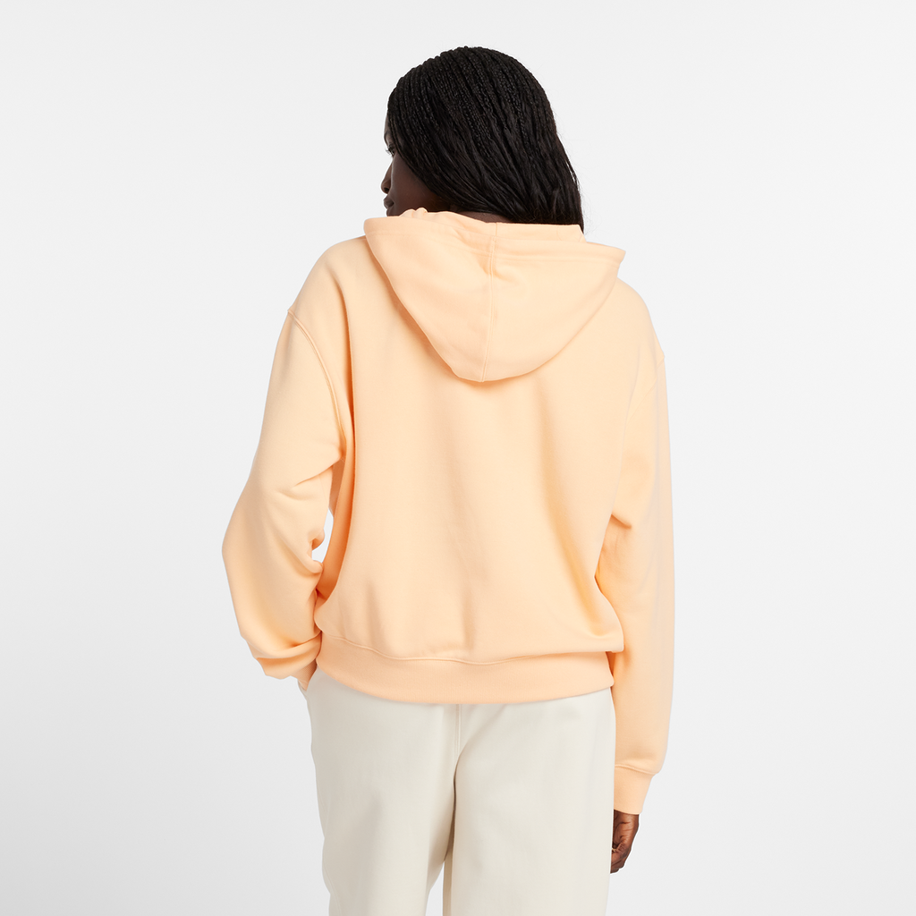 W Sport Essentials French Terry Small Logo Hoodie peach blossom model_bild_back_brandshop