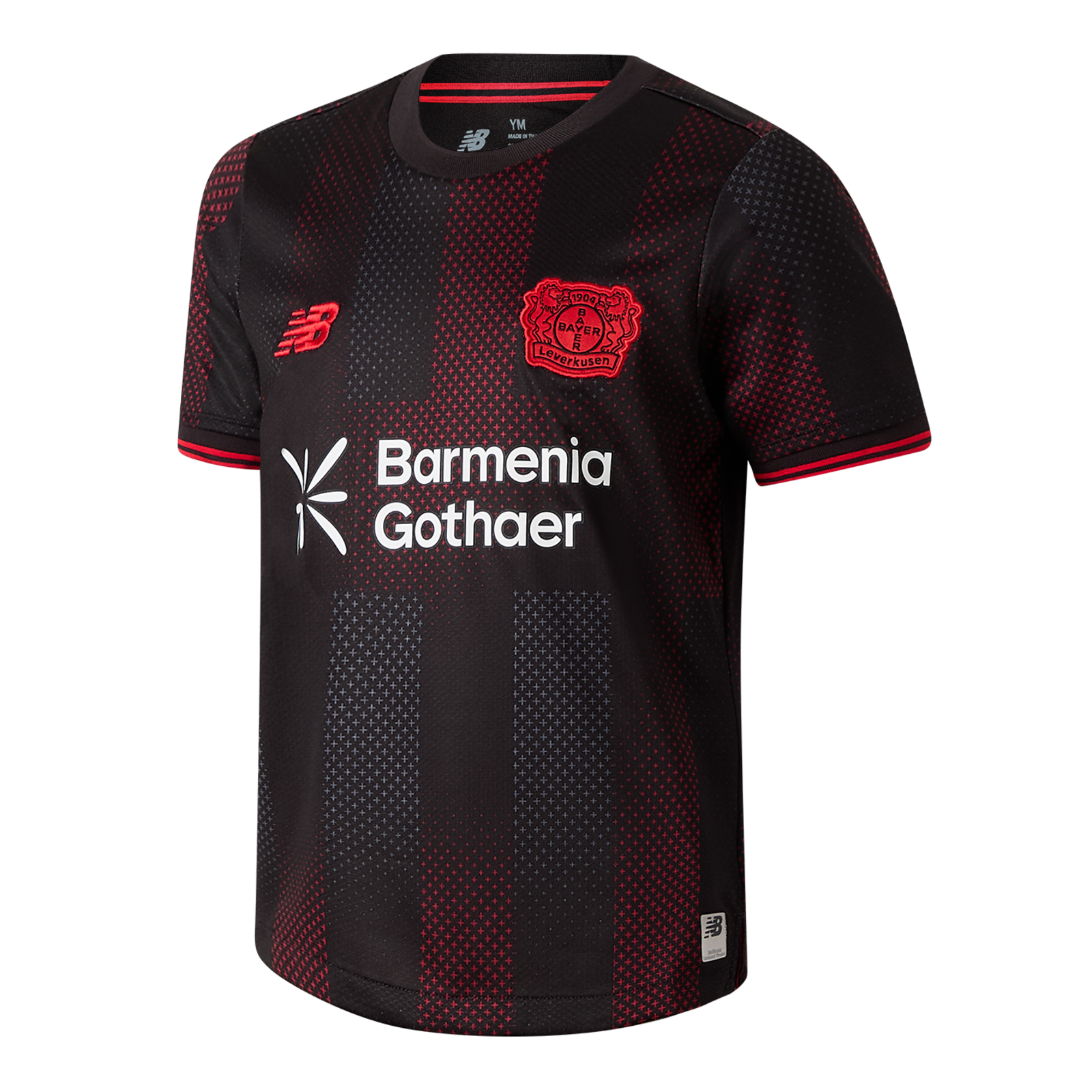 New Balance Bayer 04 Leverkusen Home Junior SS Jersey 25/26 in SCHWARZ