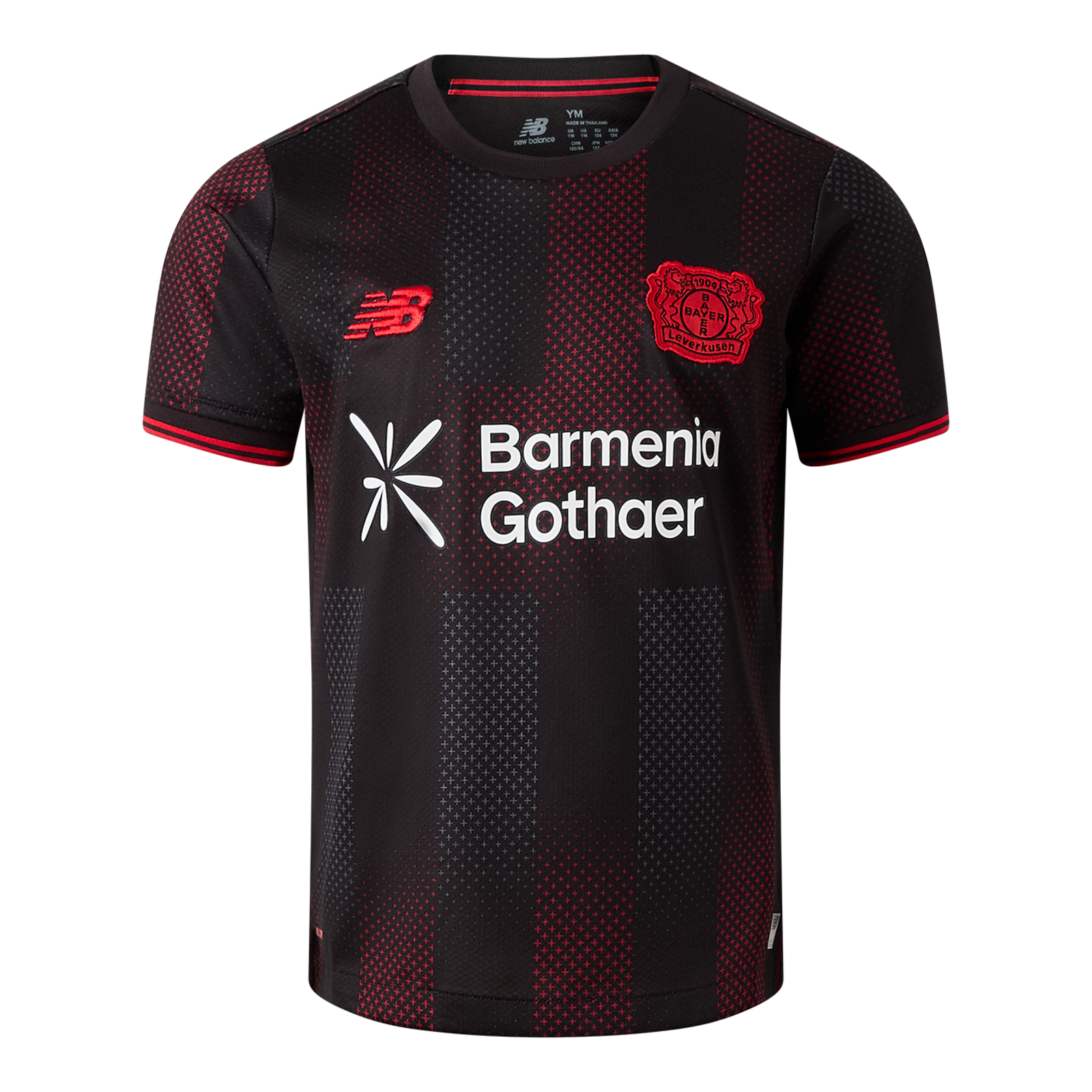 New Balance Bayer 04 Leverkusen Home Junior SS Jersey 25/26 in SCHWARZ