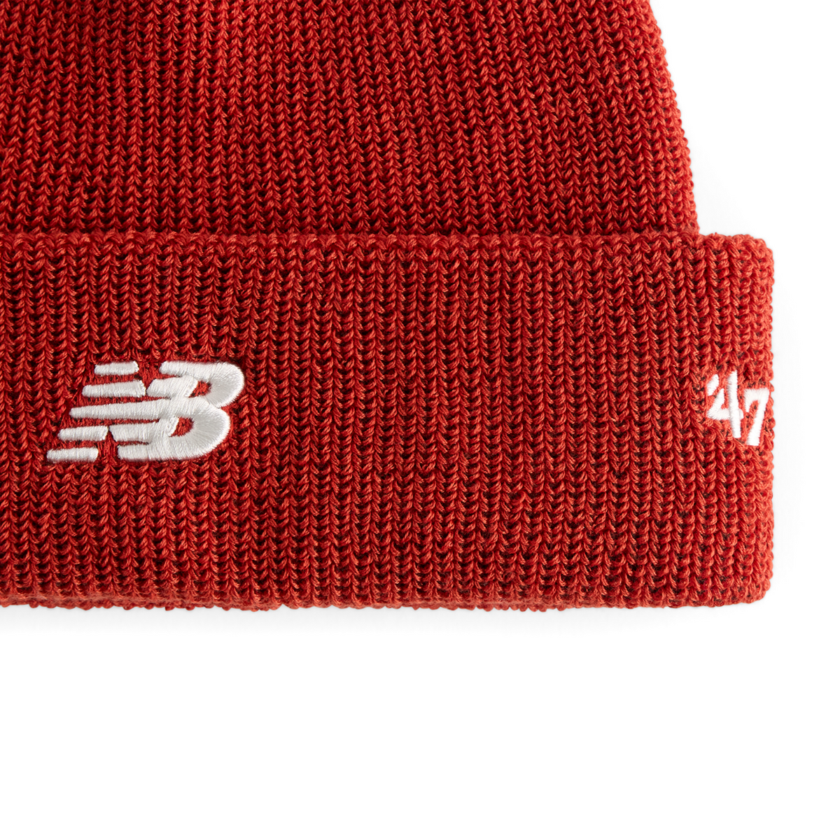New Balance '47 Cuff Knit Hat in ROT