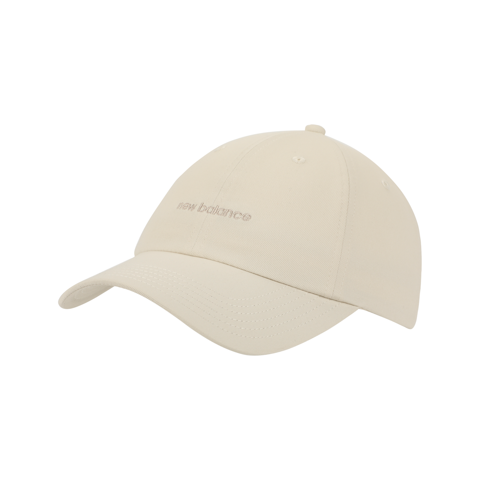New Balance Women's 6 Panel Linear Logo Hat in BEIGE