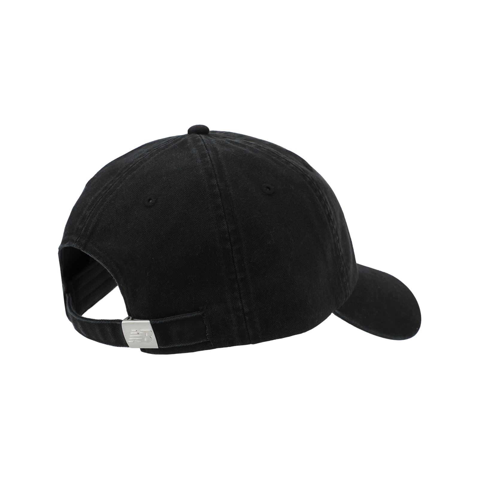 New Balance 6 Panel Flying NB Stacked Logo Hat in SCHWARZ