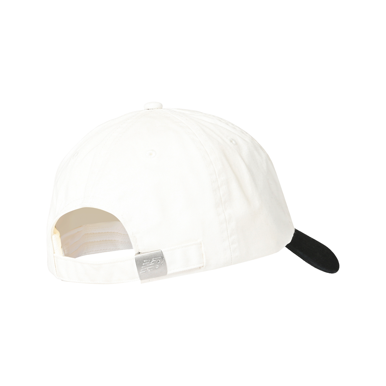 New Balance 6 Panel Flying NB Stacked Logo Hat in WEISS