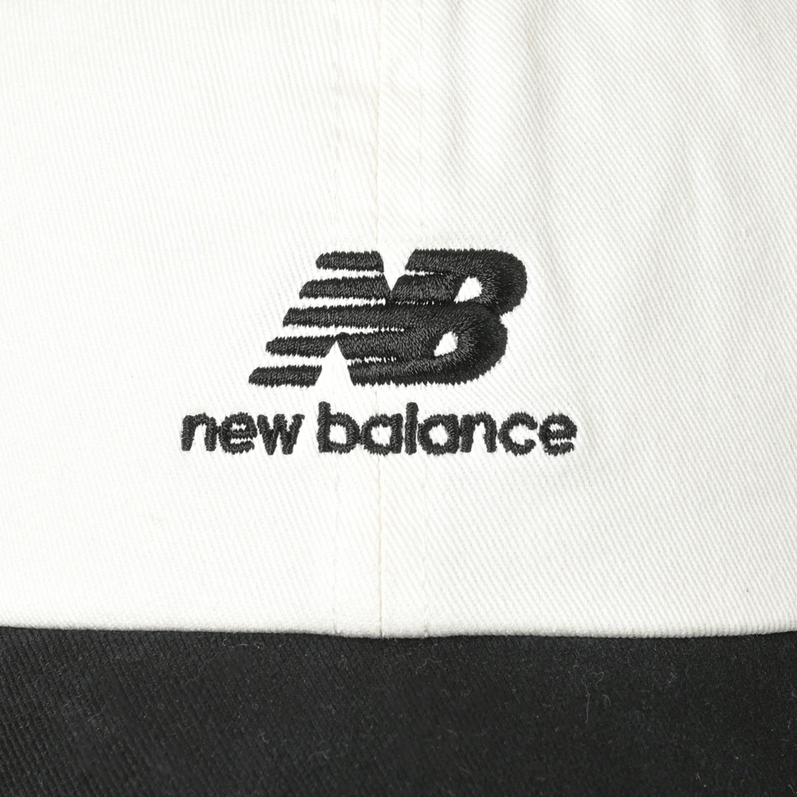 New Balance 6 Panel Flying NB Stacked Logo Hat in WEISS