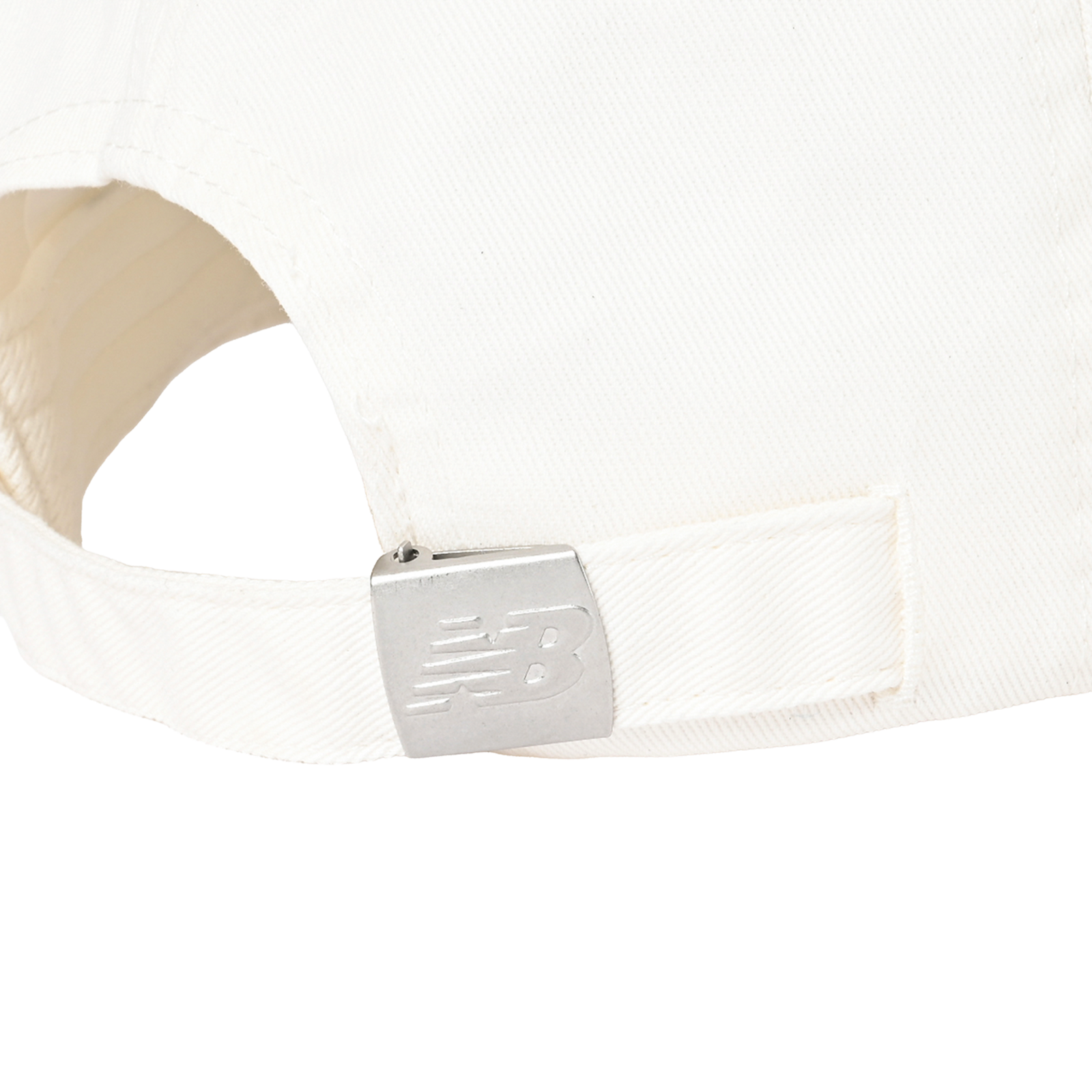New Balance 6 Panel Flying NB Stacked Logo Hat in WEISS