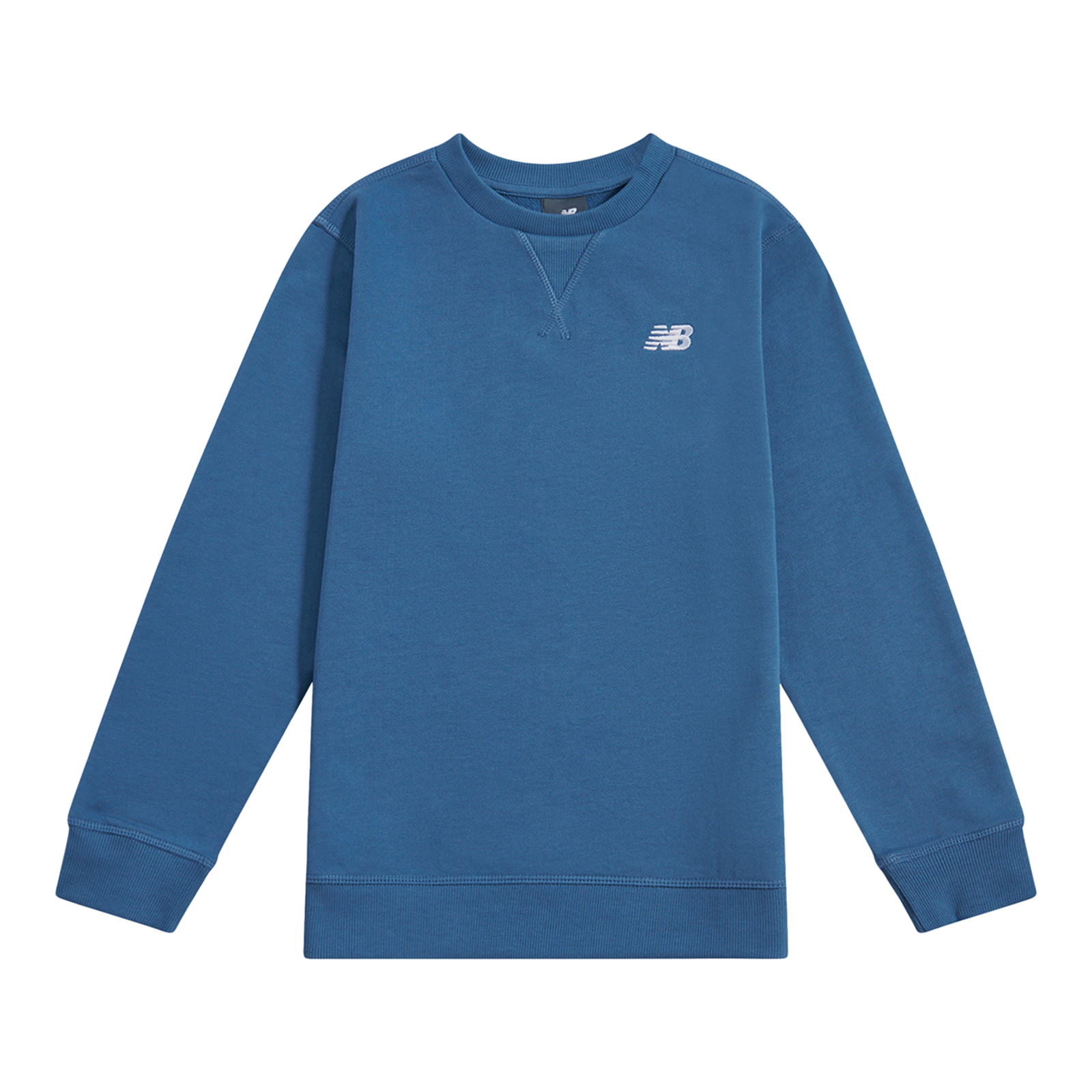 New Balance B New Balance French Terry Small Logo Crew in BLAU