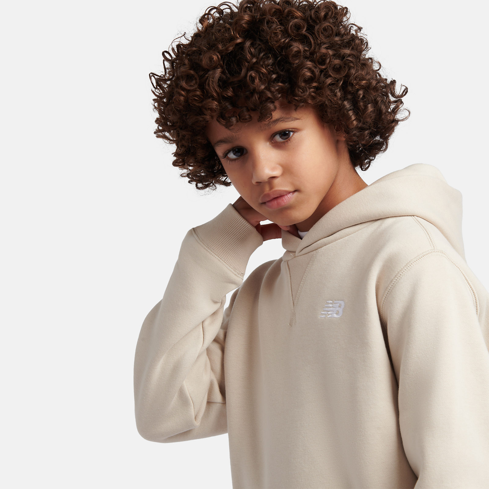 New Balance B New Balance French Terry Small Logo Hoodie in