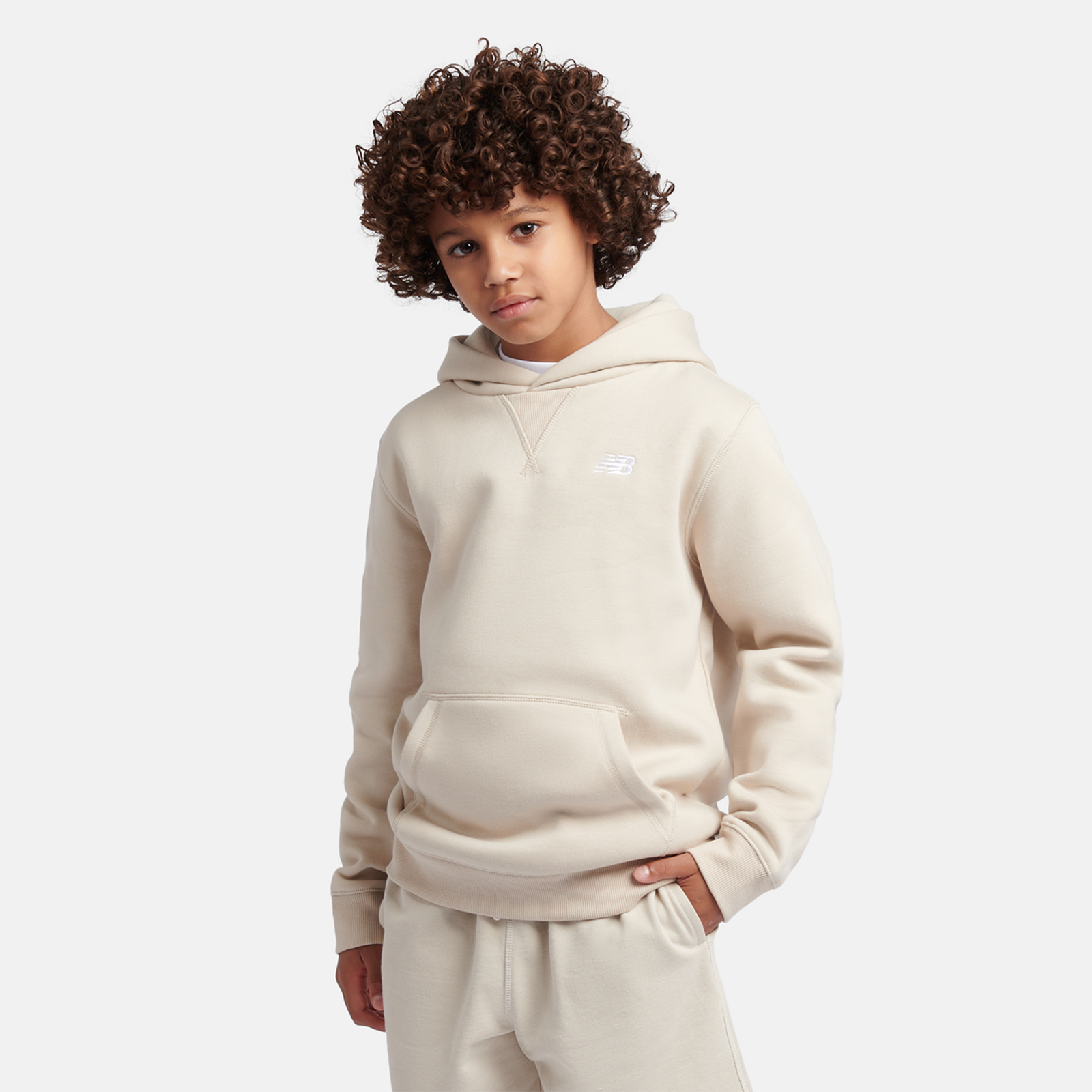 New Balance B New Balance French Terry Small Logo Hoodie in