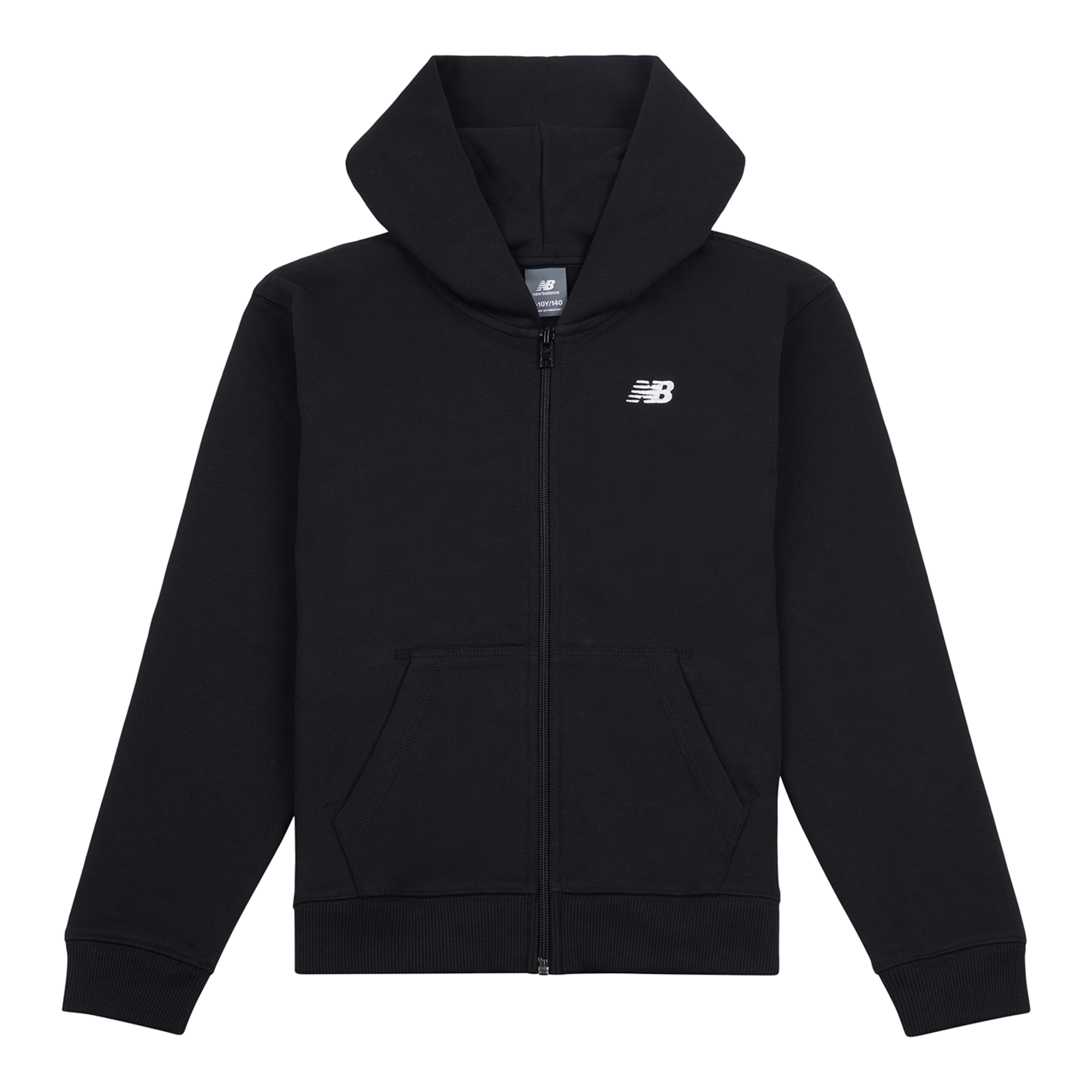 New Balance B New Balance French Terry Small Logo FZ Hoodie in SCHWARZ