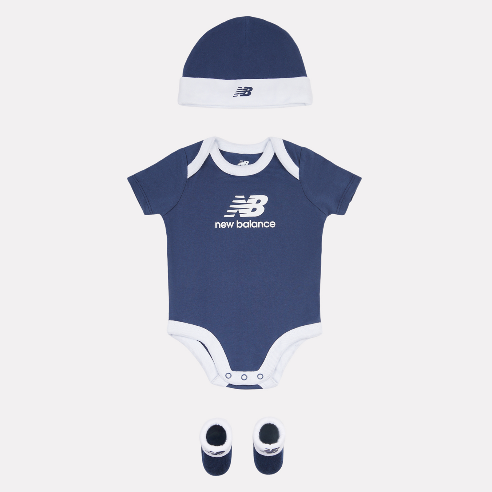 New Balance B NB Stacked Infant Set in BLAU
