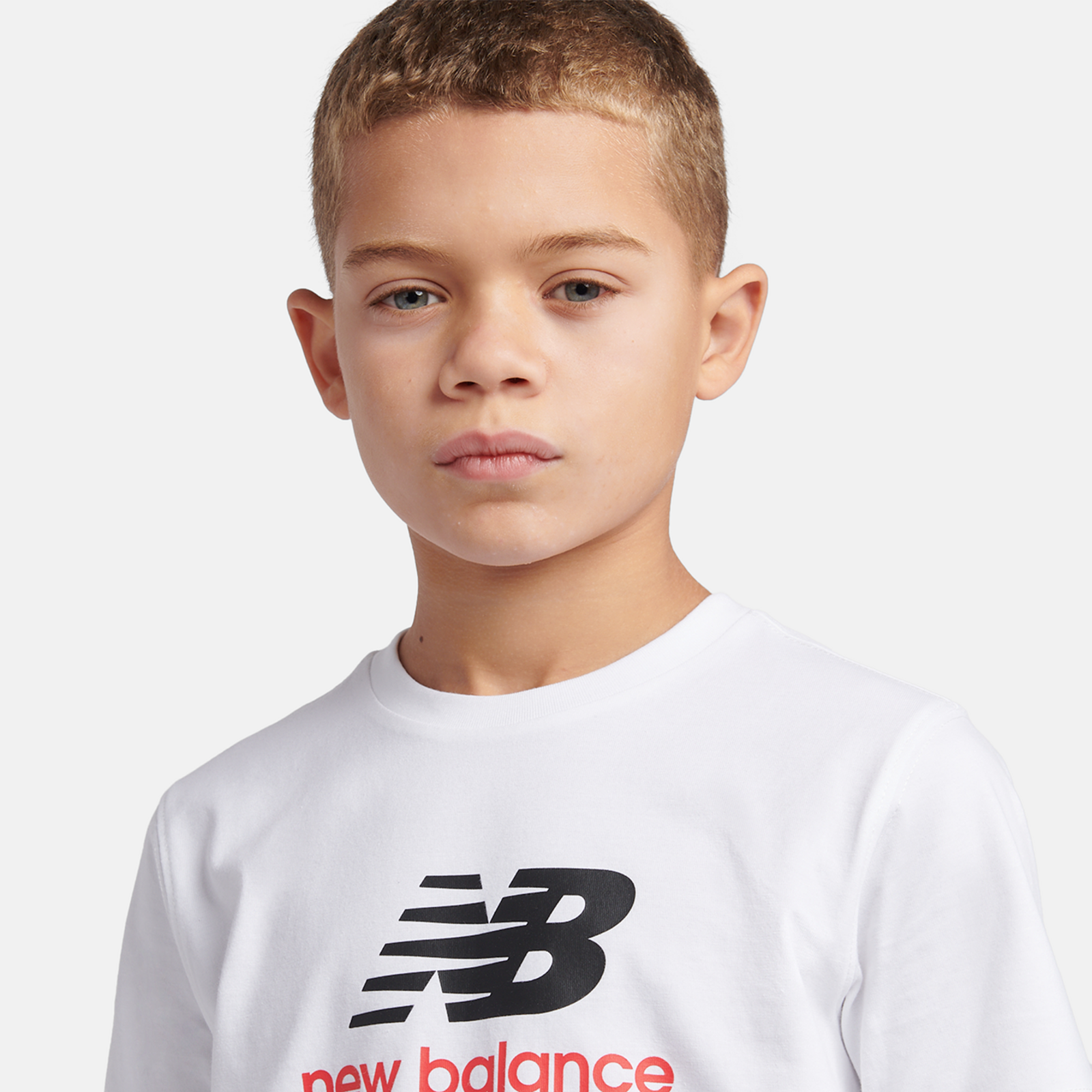 New Balance B NEW BALANCE JERSEY STACKED LOGO TEE in