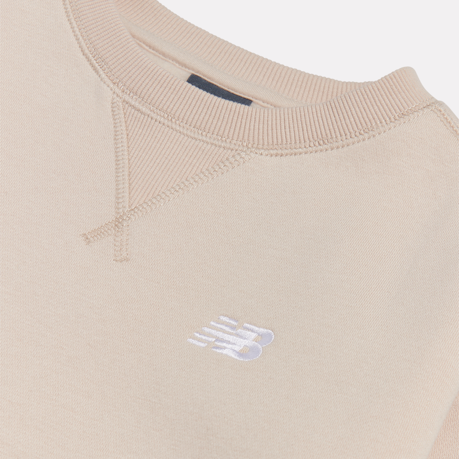 New Balance G New Balance French Terry Small Logo Crew in BRAUN