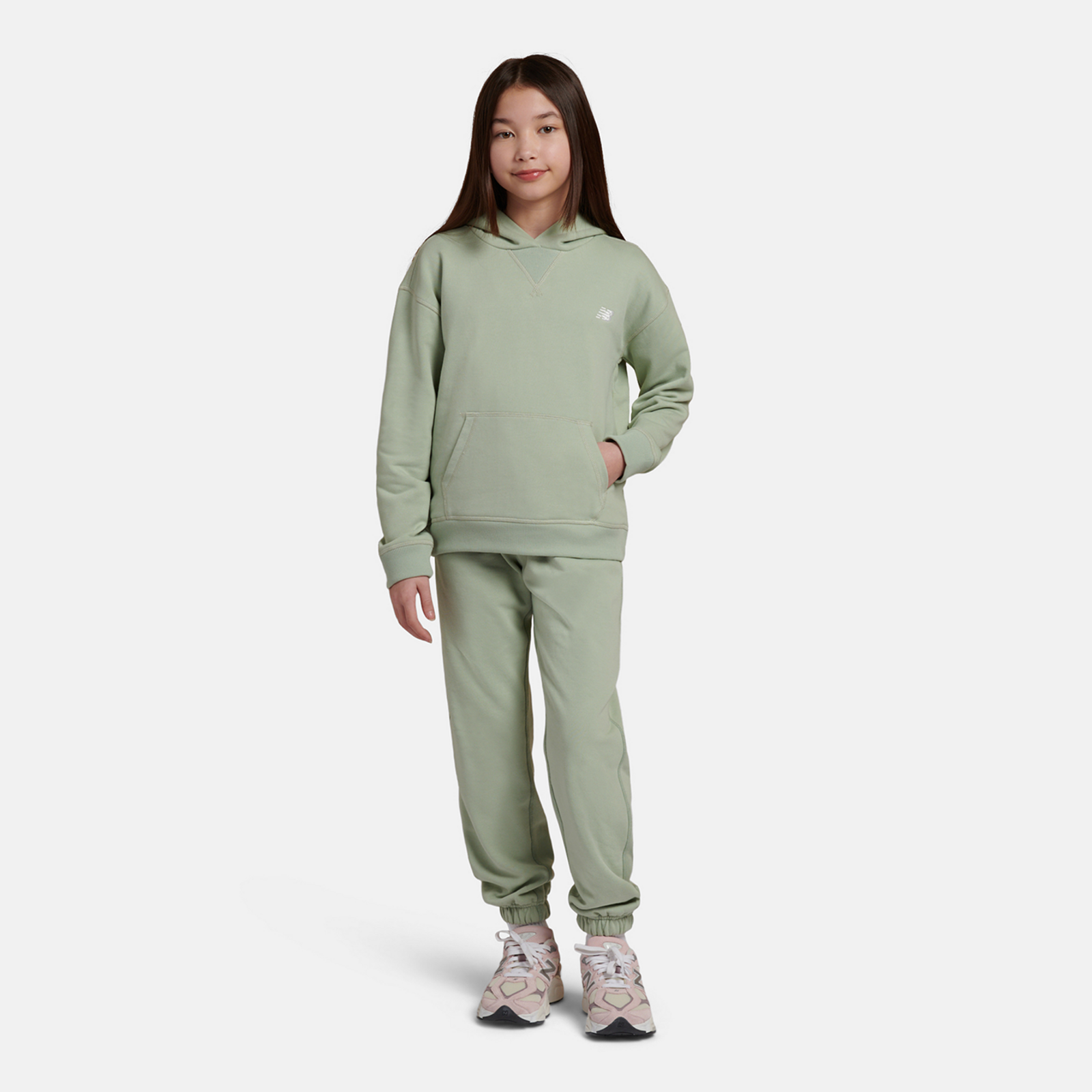 New Balance G New Balance French Terry Small Logo Hoodie in