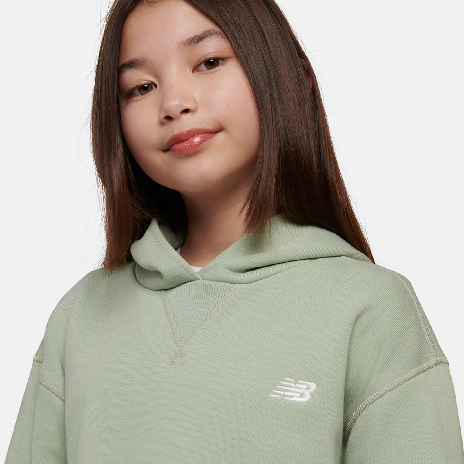 New Balance G New Balance French Terry Small Logo Hoodie in