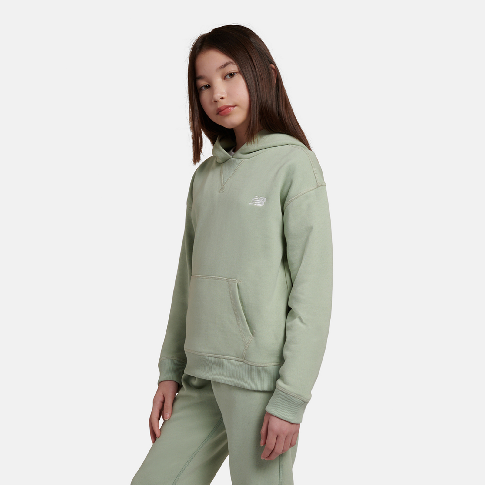 New Balance G New Balance French Terry Small Logo Hoodie in