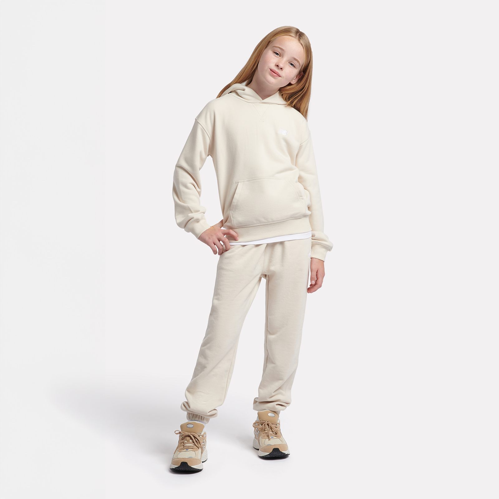 New Balance G New Balance French Terry Small Logo Hoodie in