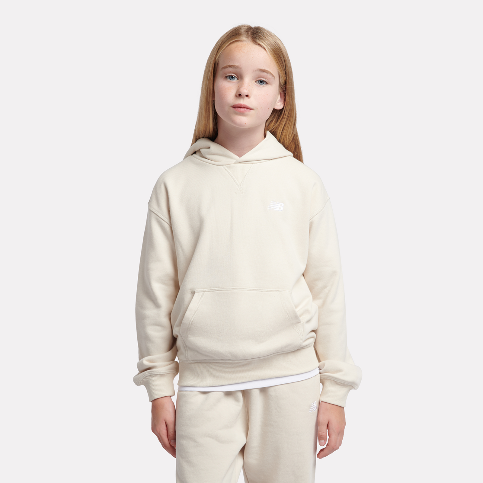 New Balance G New Balance French Terry Small Logo Hoodie in