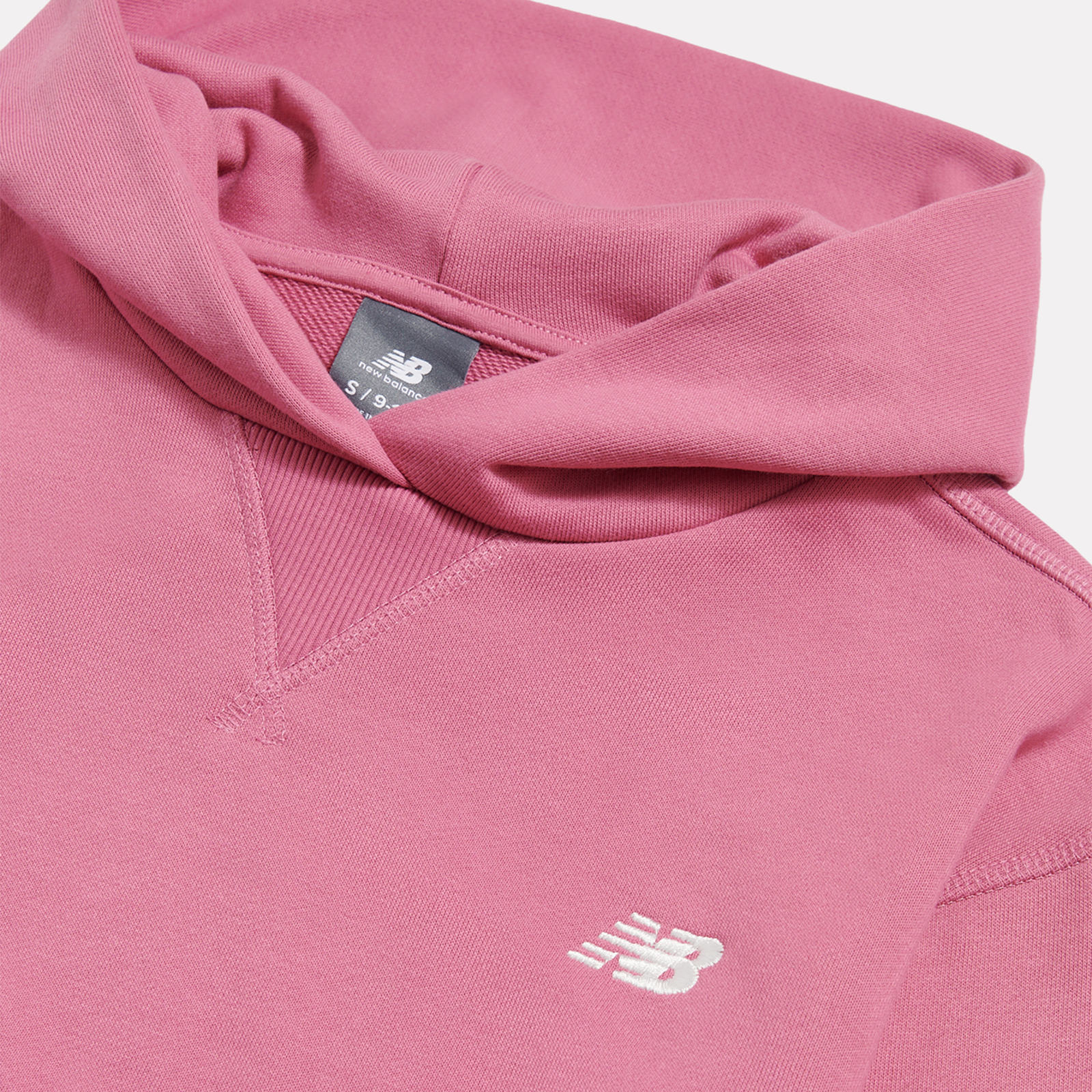 New Balance G New Balance French Terry Small Logo Hoodie in PINK