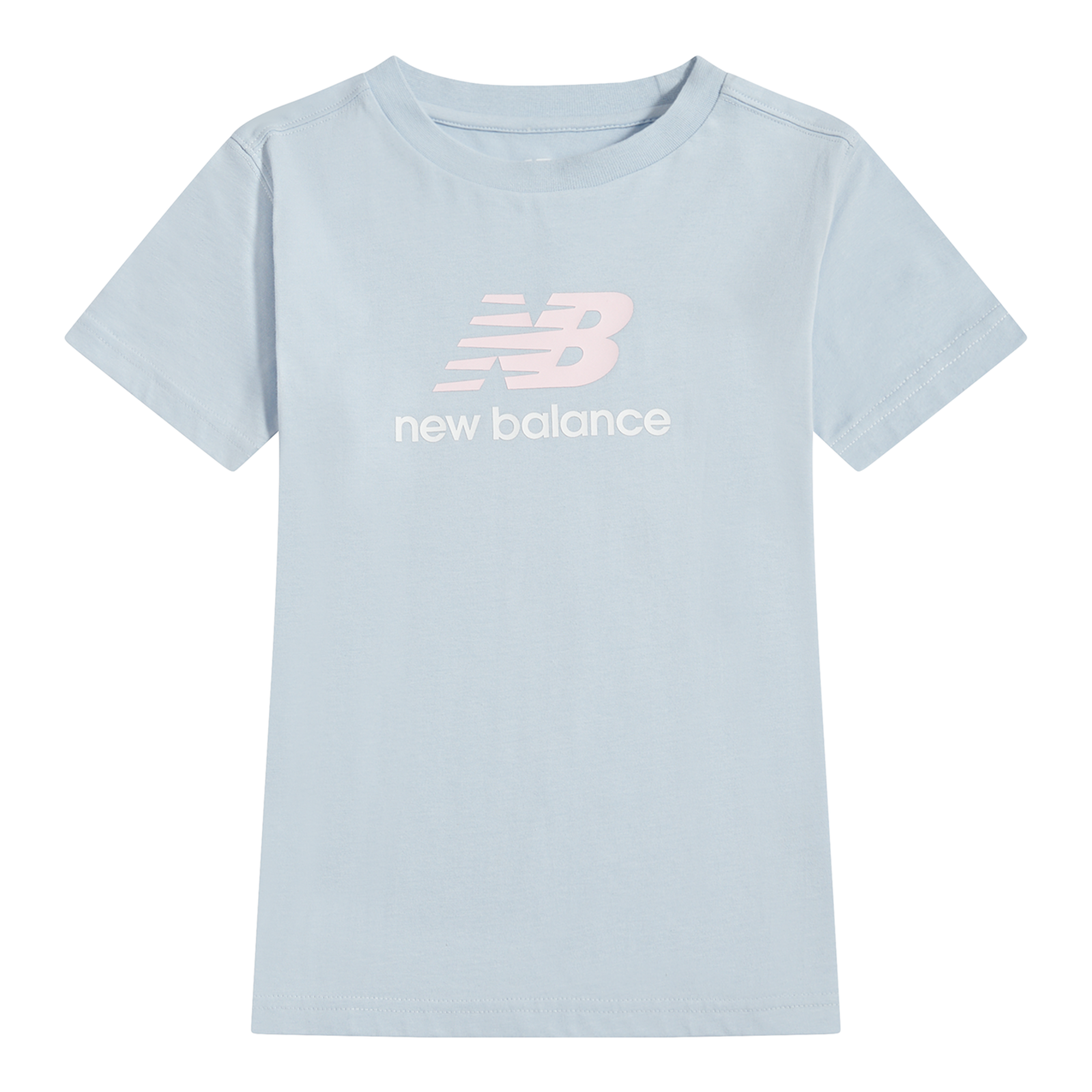 New Balance G NEW BALANCE JERSEY STACKED LOGO TEE in BLAU