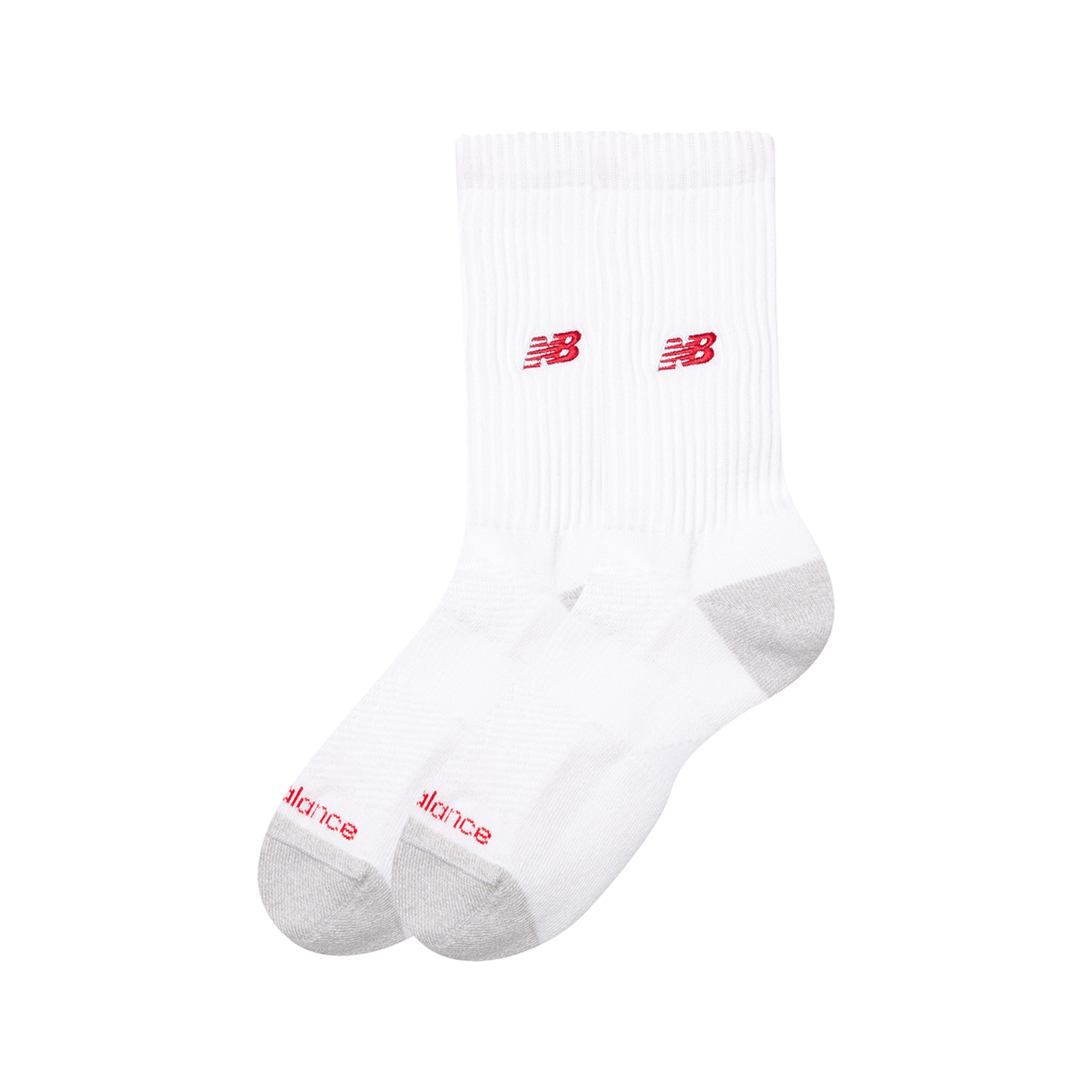 New Balance Active NB Premium Crew Socks 2 Pack in WEISS