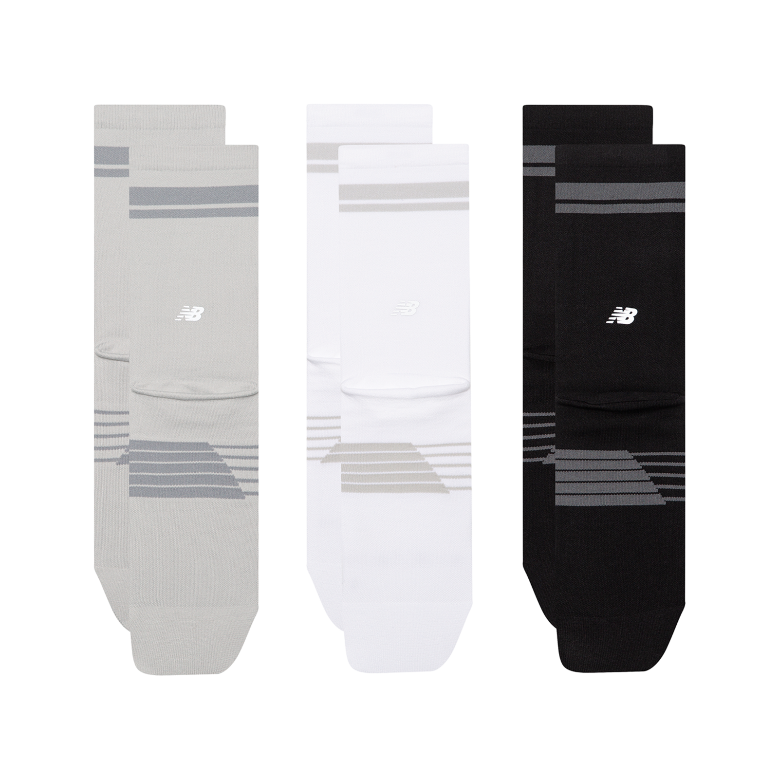 New Balance Pro Run Crew Socks 3 Pack in MEHRFARBIG