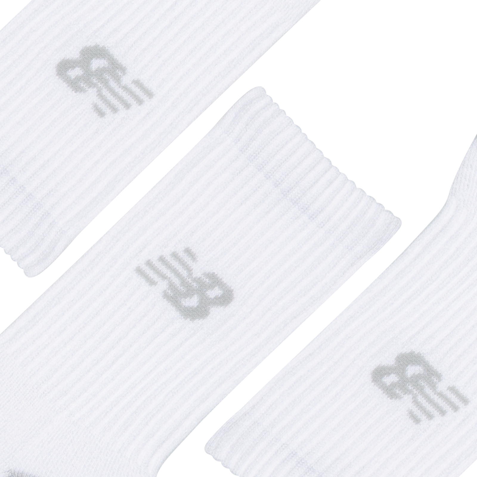 New Balance Youth Active Crew Socks 3 Pack in WEISS