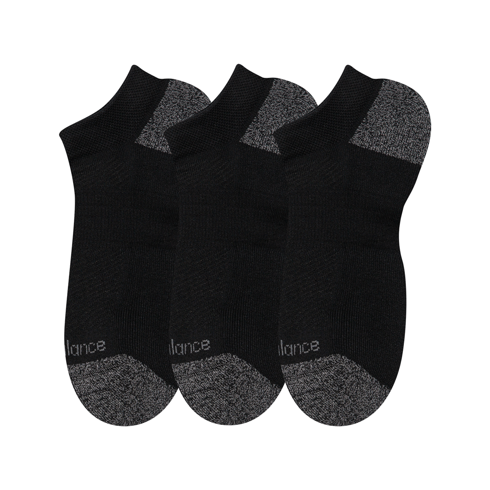 New Balance Active No Show Socks 3 Pack in SCHWARZ