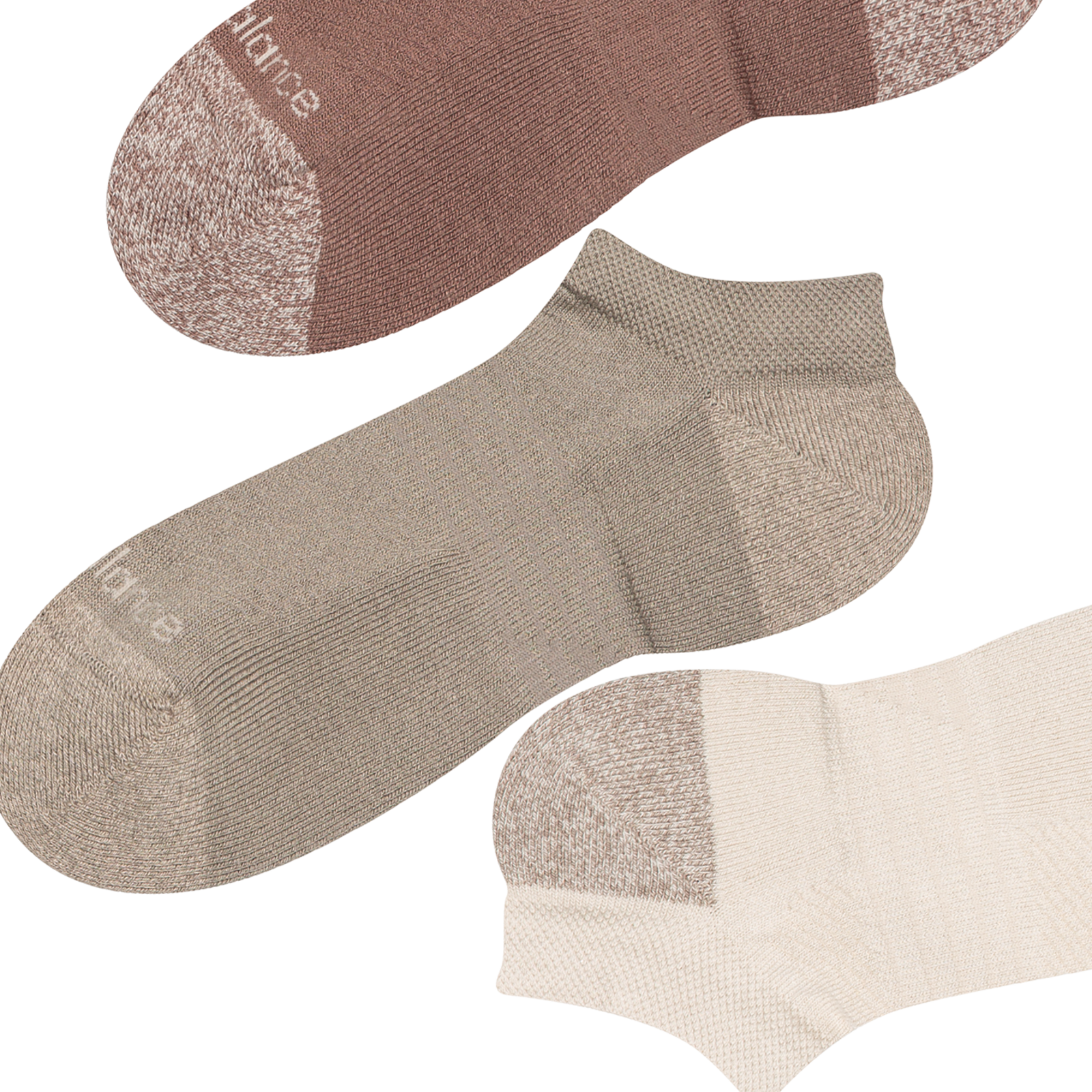 New Balance Active No Show Socks 3 Pack in MEHRFARBIG